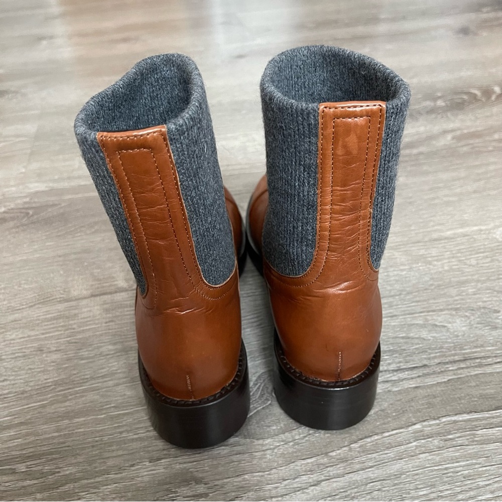 J. Crew Italian Leather Rib Cuff Boot Sz 8.5 - Picture 7 of 9